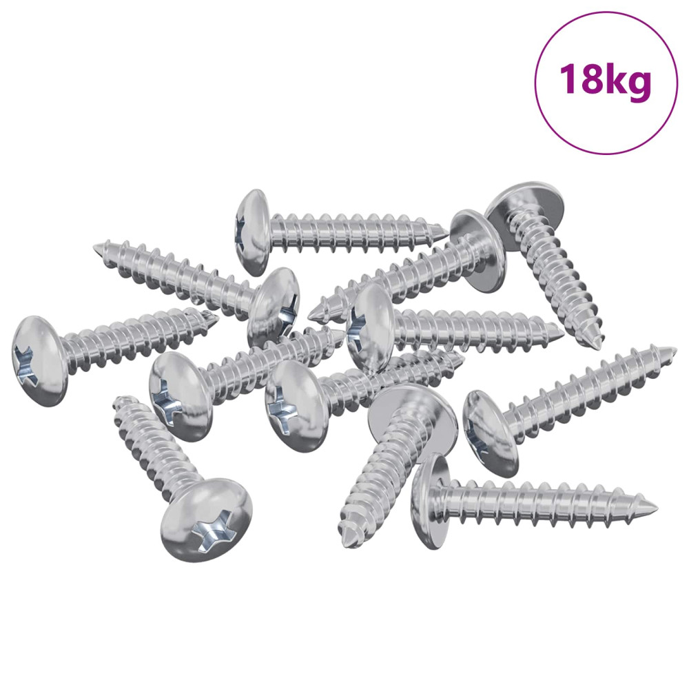 Produktbild för Träskruvar 10976 pcs Silver Stål