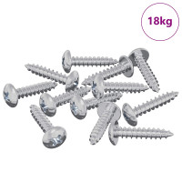 Produktbild för Träskruvar 10976 pcs Silver Stål