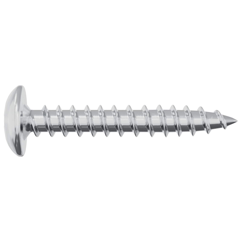 Produktbild för Träskruvar 12 pcs Silver M4 x 25 mm Stål