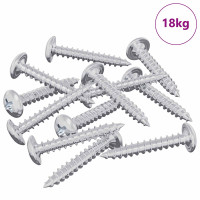 Produktbild för Träskruvar 9231 pcs Silver Stål