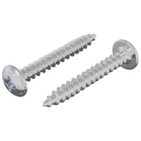 Produktbild för Träskruvar 2 pcs Silver M4 x 28 mm Stål
