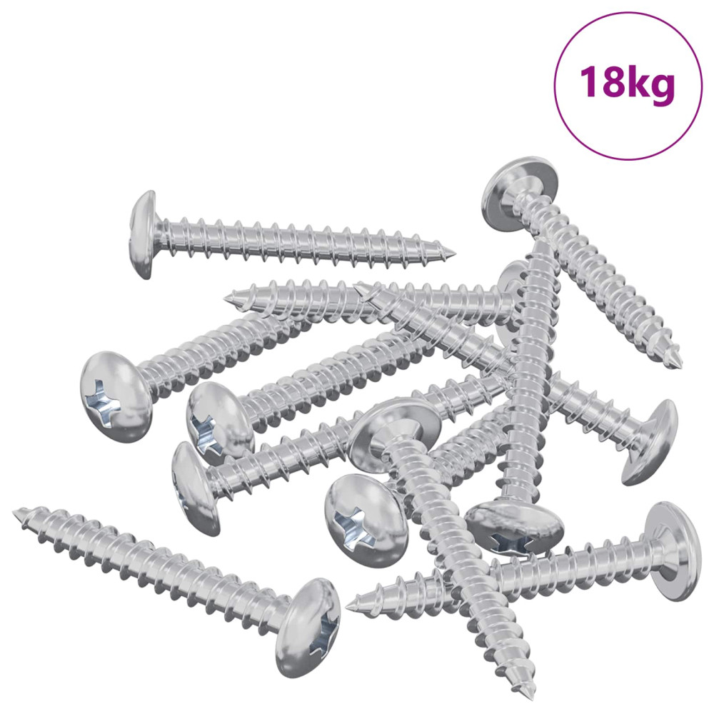 Produktbild för Träskruvar 8451 pcs Silver Stål