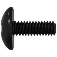 Produktbild för Hylsskruvar 12 pcs Svart M4 x 10 mm Järn