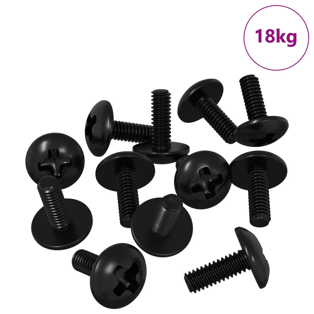 Produktbild för Hylsskruvar 8182 pcs Svart M4 x 10 mm Järn