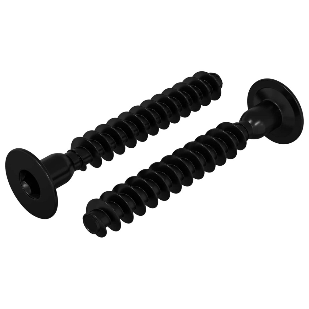 Produktbild för Hylssfranskruv 2 pcs Svart M5 x 40 mm Järn