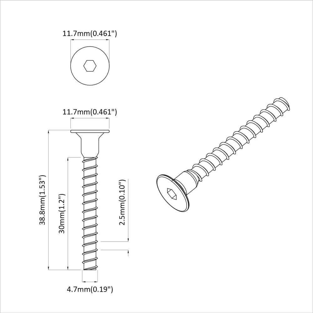 Produktbild för Hylssfranskruv 2 pcs Svart M5 x 40 mm Järn