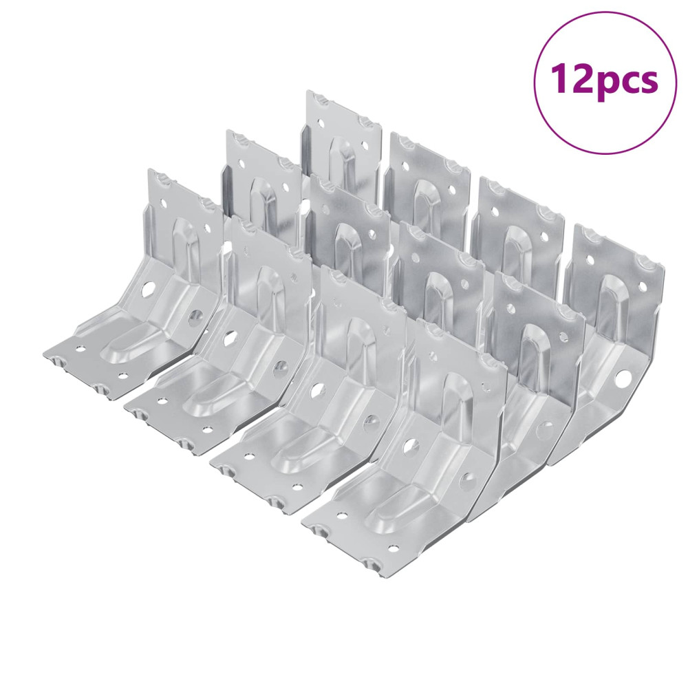 Produktbild för Fäste 12 pcs Zinkbelagd 106 x 55 x 1,5mm Stål