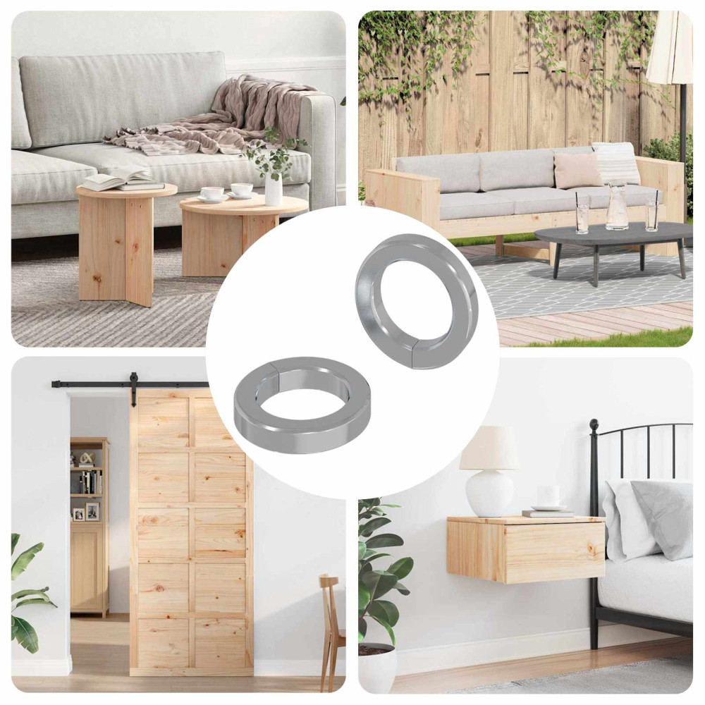Produktbild för Fjädrande tvätt 2 pcs Vit 13 x 1 mm Järn