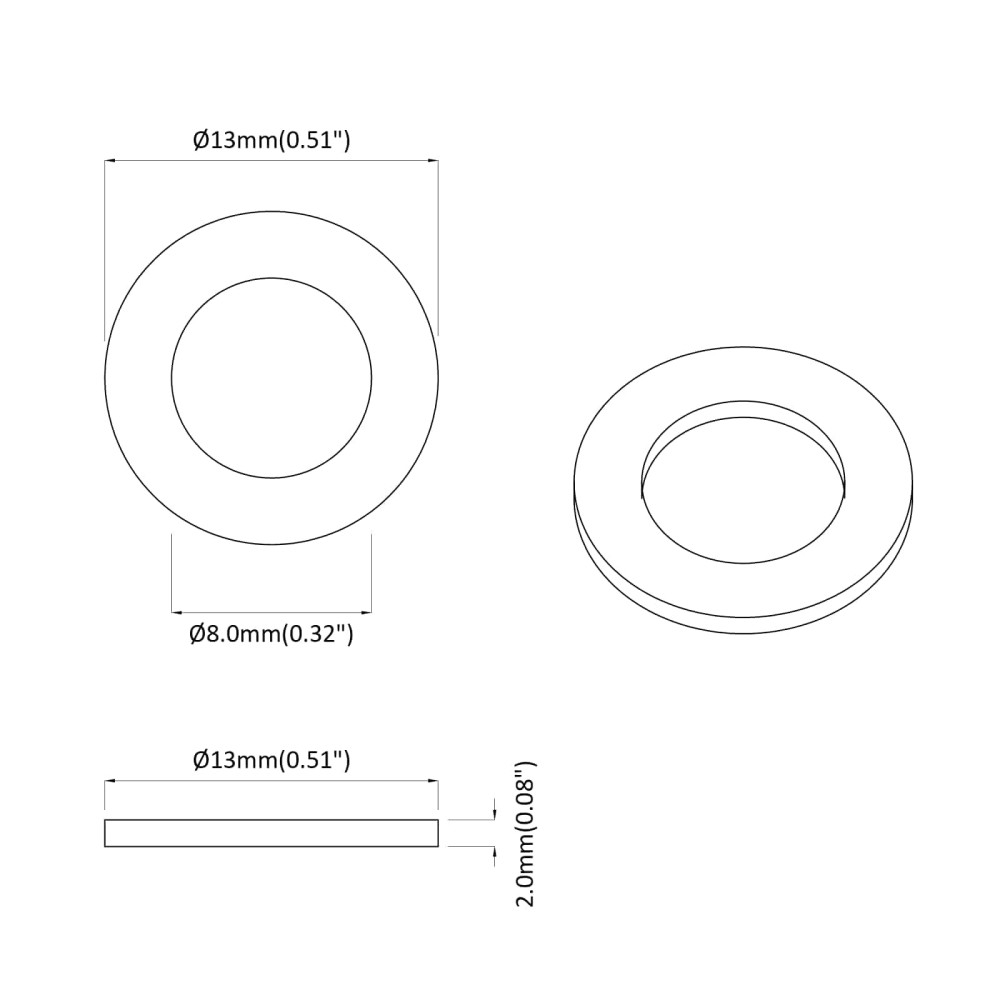 Produktbild för Fjädrande tvätt 12 pcs Vit 13 x 1 mm Järn
