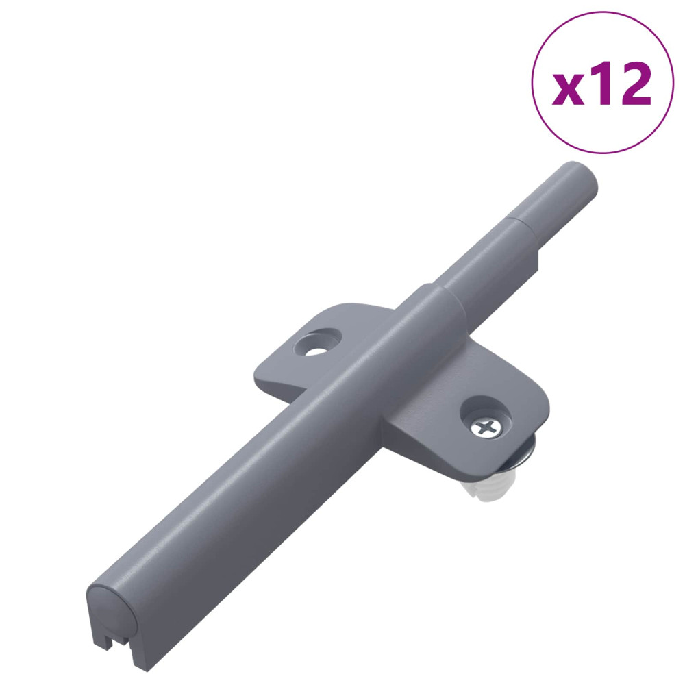 Produktbild för Mjukstängande Dämpare 12 pcs Grå 125 x 47 x 15 mm PP