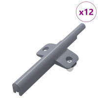 Produktbild för Mjukstängande Dämpare 12 pcs Grå 125 x 47 x 15 mm PP
