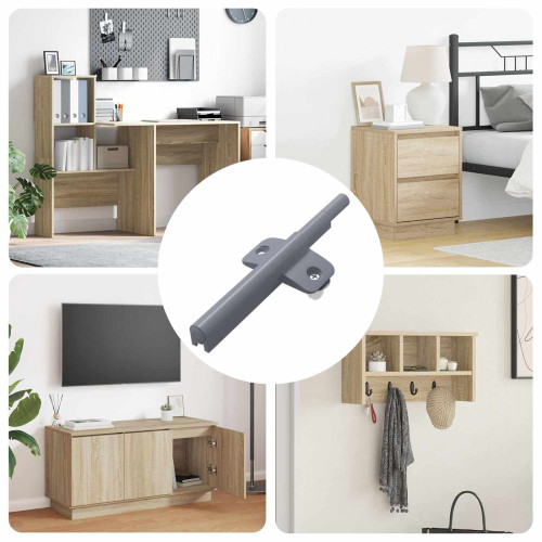 vidaXL Mjukstängande Dämpare 1161 pcs Grå 125 x 47 x 15 mm PP