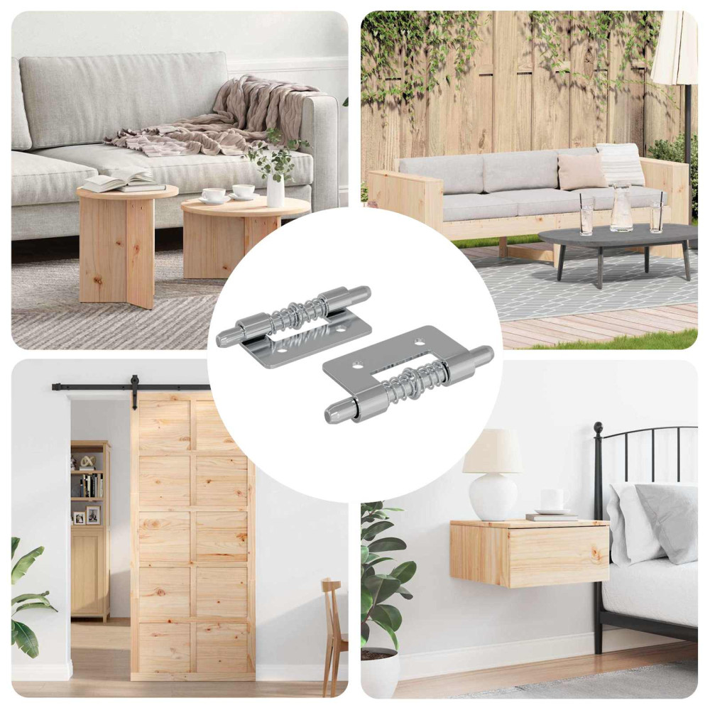 Produktbild för Lås 2 pcs Silver 46 x 17 x 1,2 mm Stål