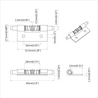 Produktbild för Lås 2 pcs Silver 46 x 17 x 1,2 mm Stål