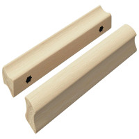 Produktbild för Rakt Handtag 2 pcs Naturlig Träfärg 130 x 25 x 30 mm