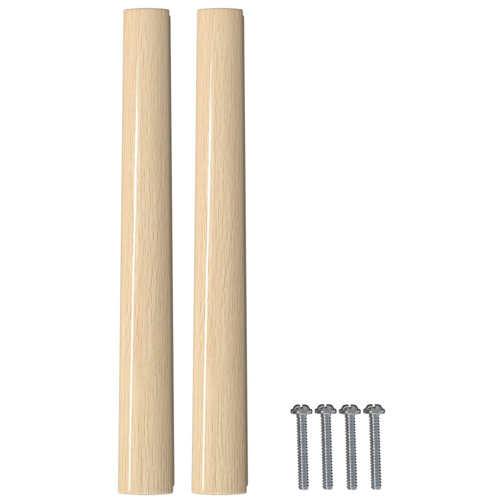 Produktbild för Rakt Handtag 2 pcs Naturlig Träfärg 130 x 25 x 30 mm