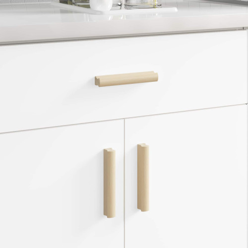 vidaXL Rakt Handtag 12 pcs Naturlig Träfärg 130 x 25 x 30 mm - Övrigt inom byggnadsmaterial