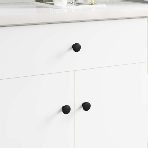 vidaXL Handtag 12 pcs Svart Ø30 mm Aluminium