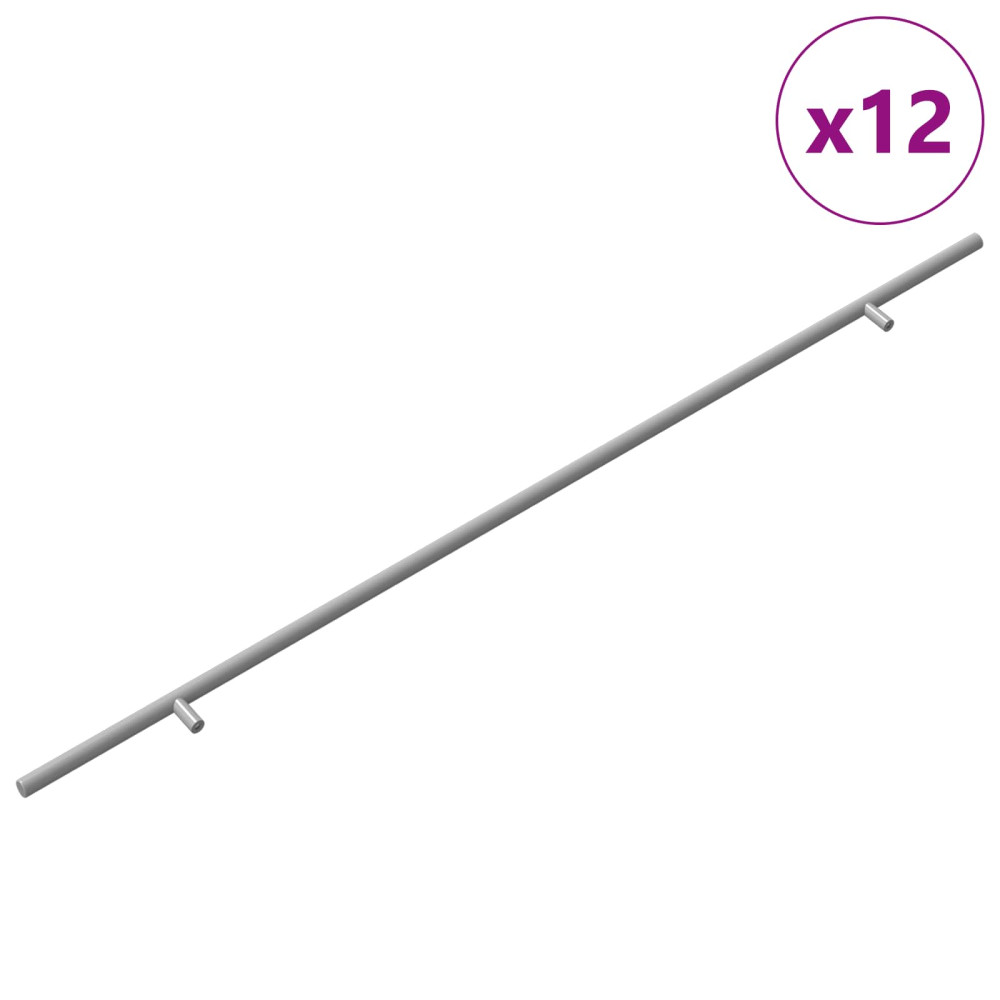 Produktbild för Skåphandtag 12 pcs Silver 800 mm Rostfritt stål