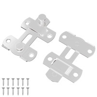 Produktbild för Dörrlås 2 pcs Silver 70 x 8 mm Stål