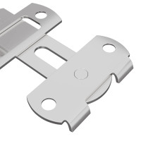 Produktbild för Dörrlås 2 pcs Silver 70 x 8 mm Stål