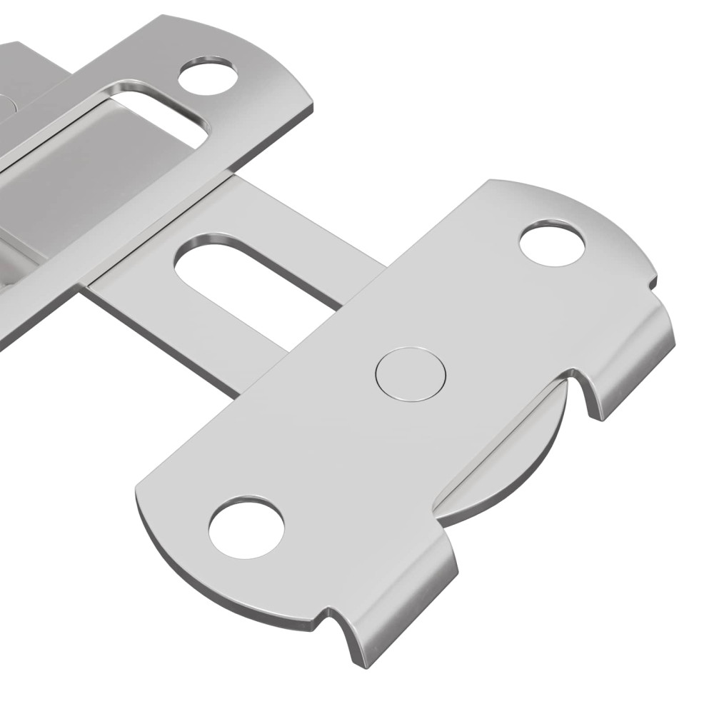 Produktbild för Dörrlås 12 pcs Silver 70 x 8 mm Stål