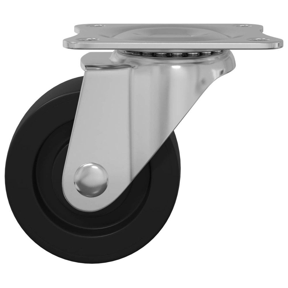 Produktbild för Svängbart hjul 2 pcs Silver 60 x 60 x 50 mm Järn och nylon