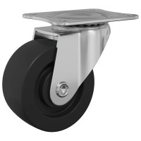 Produktbild för Svängbart hjul 2 pcs Silver 60 x 60 x 50 mm Järn och nylon