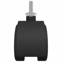 Produktbild för Hjul 12 pcs Svart 40,1 x 37,8 mm PP och järn