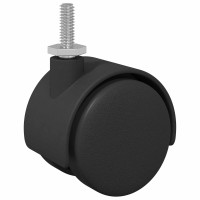 Produktbild för Hjul 12 pcs Svart 40,1 x 37,8 mm PP och järn