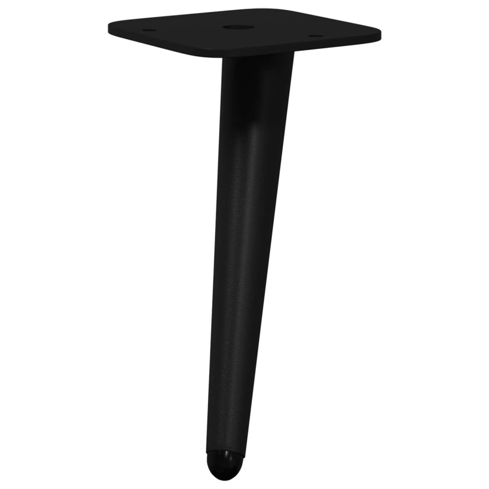 Produktbild för Stående fötter 2 pcs Svart 56 x 56 x 100 mm Järn