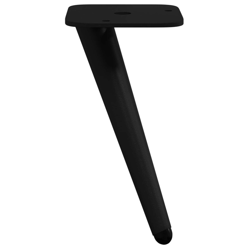 Produktbild för Stående fötter 2 pcs Svart 56 x 56 x 100 mm Järn
