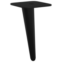 Produktbild för Stående fötter 12 pcs Svart 56 x 56 x 100 mm Järn