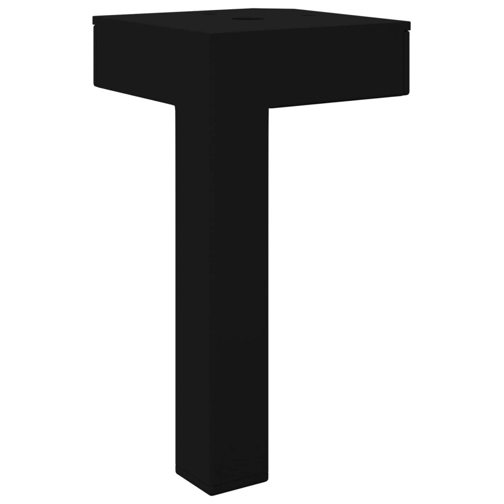 Produktbild för Stående Fötter 2 pcs Svart 57 x 57 x 100 mm Järn