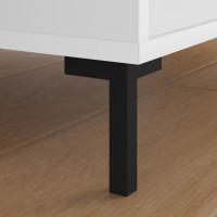 Produktbild för Stående Fötter 2 pcs Svart 57 x 57 x 100 mm Järn