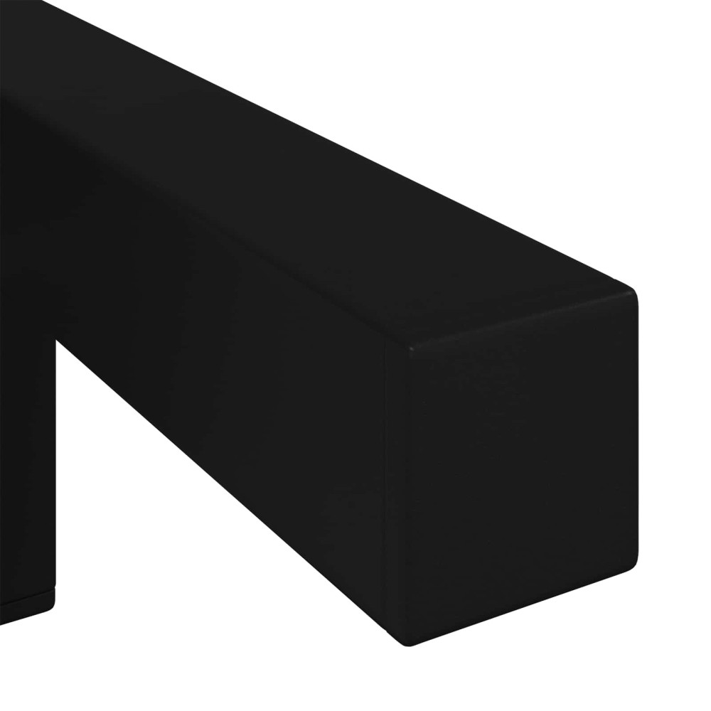 Produktbild för Stående Fötter 2 pcs Svart 57 x 57 x 100 mm Järn