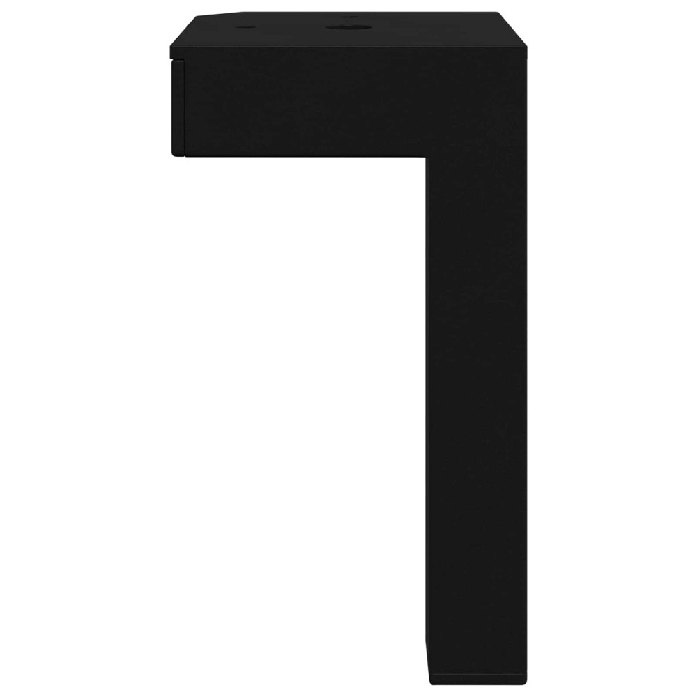 Produktbild för Stående Fötter 12 pcs Svart 57 x 57 x 100 mm Järn