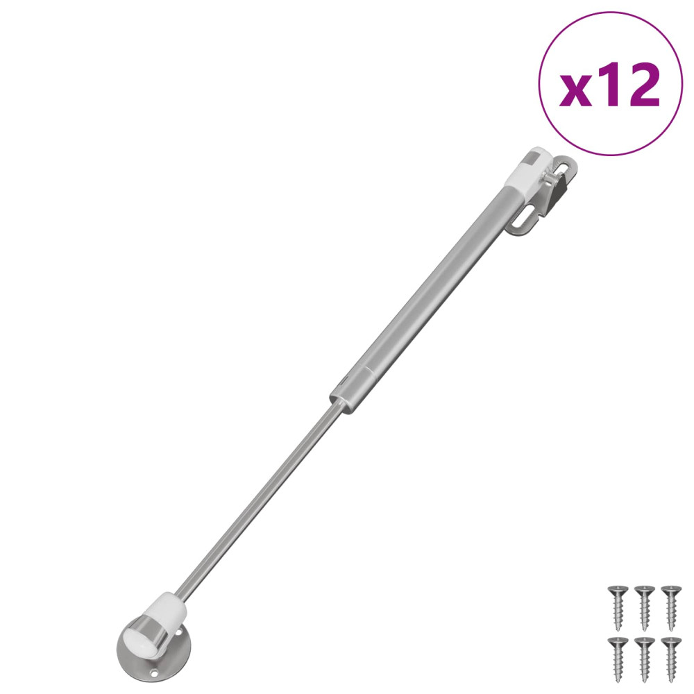 Produktbild för Hydraulisk Gasfjäder 12 pcs Silver 280 x 17 x 16 mm