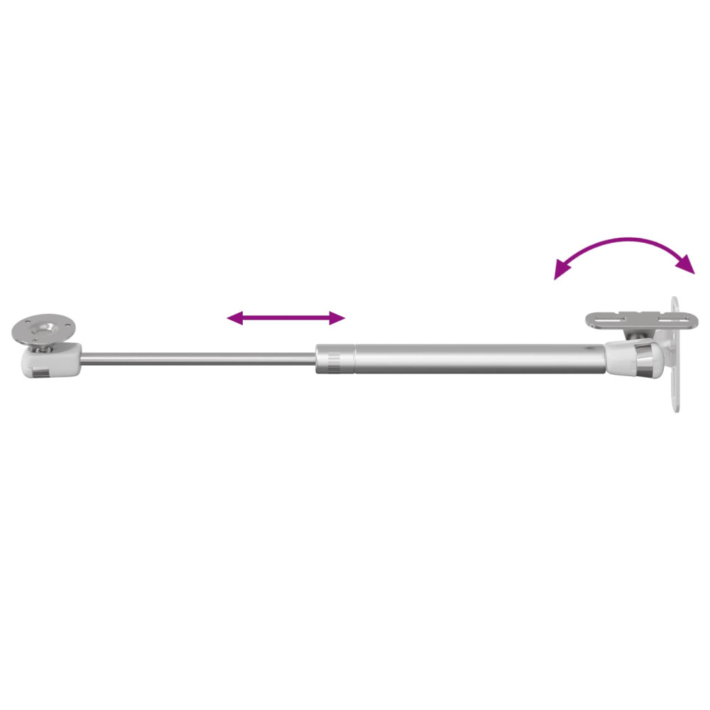 Produktbild för Hydraulisk Gasfjäder 12 pcs Silver 280 x 17 x 16 mm