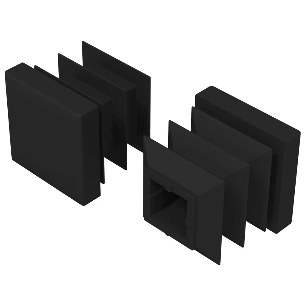 Produktbild för Slutkåpor 2 pcs Svart 15 x 15 x 15 mm PP