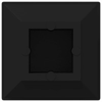 Produktbild för Slutkåpor 12 pcs Svart 15 x 15 x 15 mm PP