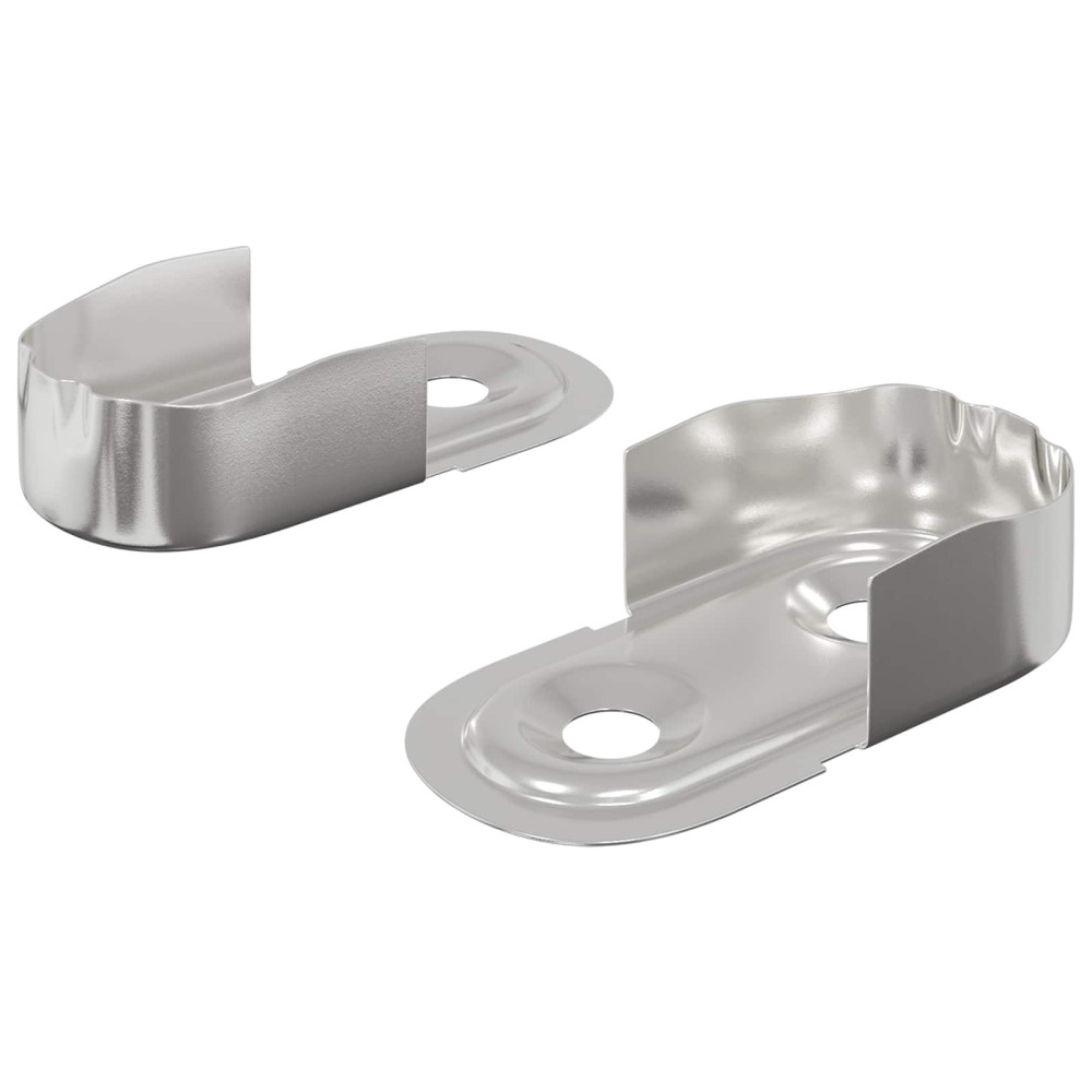 Produktbild för Klädhängarefäste 2 pcs Vitt zink 40 x 18 x 10 mm Järn