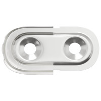 Produktbild för Klädhängarefäste 2 pcs Vitt zink 40 x 18 x 10 mm Järn