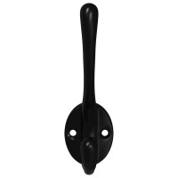 Produktbild för Klädhängare 12 pcs Svart 102 x 29 x 47 mm Zinklegering