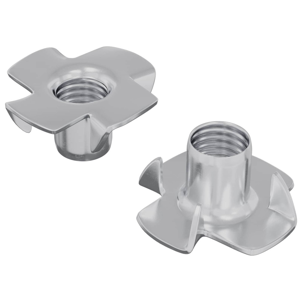Produktbild för Prongad T-mutter 2 pcs Silver M6 mm Stål