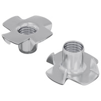 Produktbild för Prongad T-mutter 2 pcs Silver M6 mm Stål