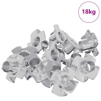 Produktbild för Prongad T-mutter 7200 pcs Silver M6 mm Stål