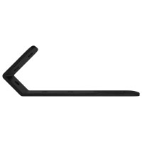 Produktbild för Krokar 2 pcs Svart M5 x 110 mm Järn