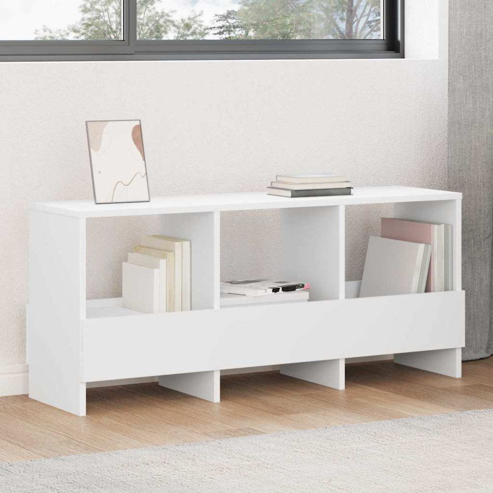 Produktbild för Tidningshylla Vit 102 x 30 x 45 cm