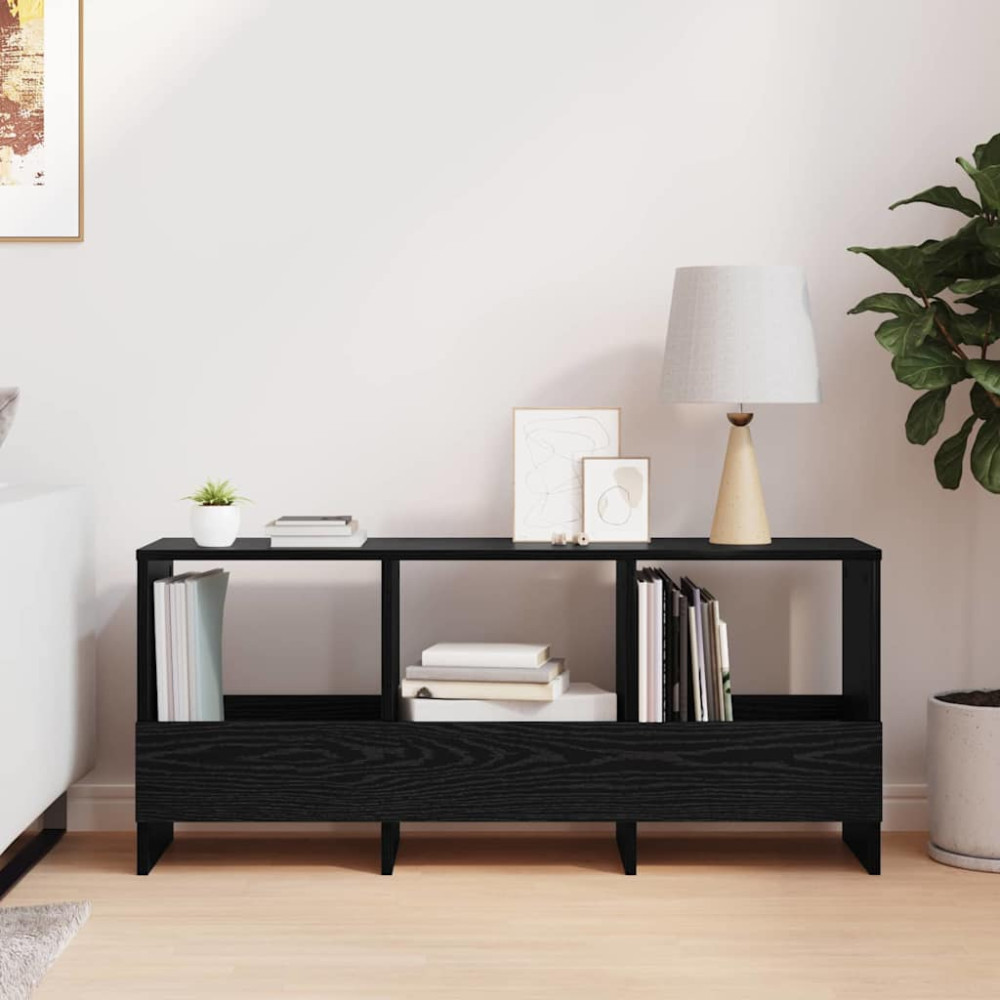 Produktbild för Tidningshylla Svart Ek 102 x 30 x 45 cm